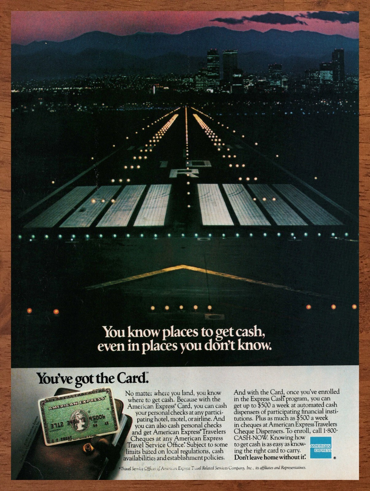 An Amex Ad from the 1980s.