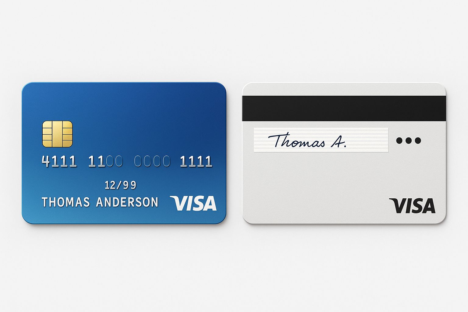 The printed elements of a card